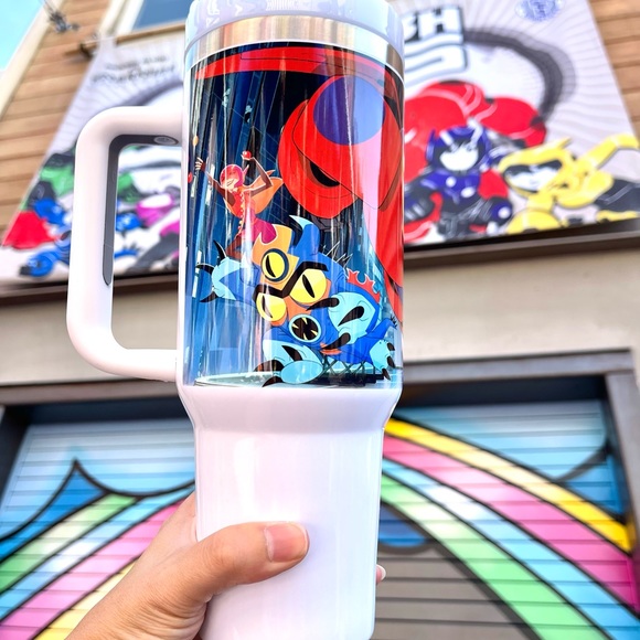 Disney Big Hero 6 Baymax 40 oz Tumbler/Water bottle/Mug with hand carry … - Picture 2 of 8
